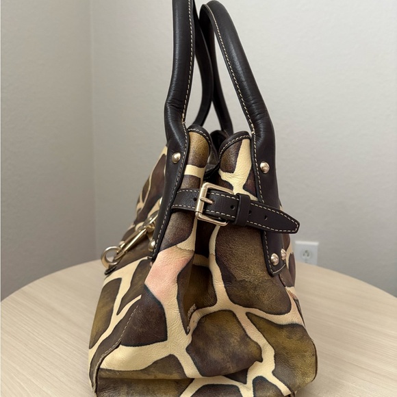 Dooney & Bourke Tan and Brown Giraffe Shoulder Bag - Picture 2 of 6
